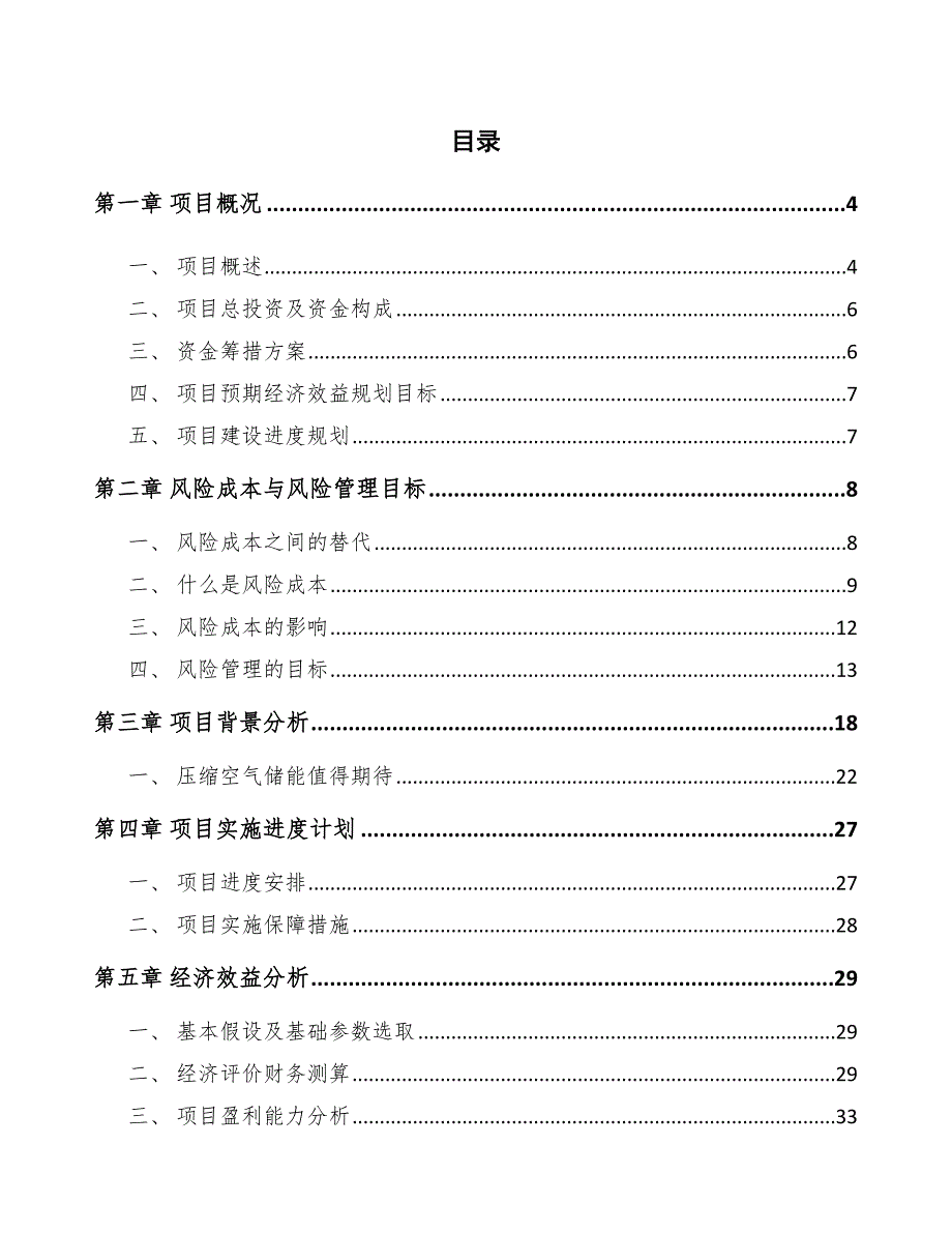 压缩空气储能项目风险成本与风险管理目标（范文）_第2页