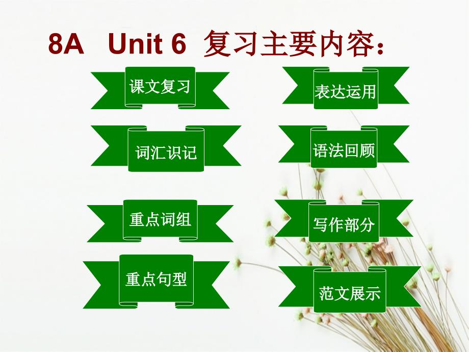 八年级英语上册Unit6复习课件牛津版课件_第2页