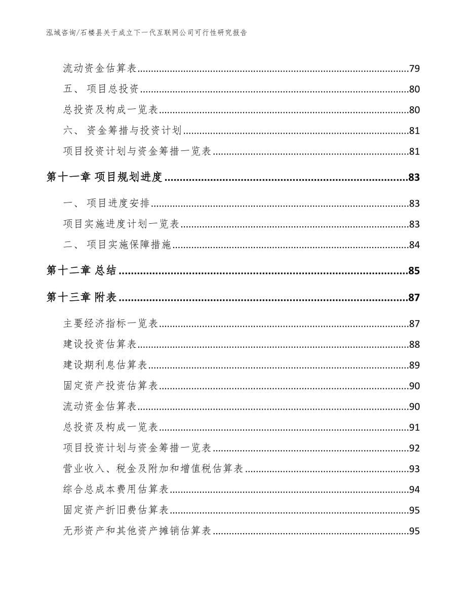 石楼县关于成立下一代互联网公司可行性研究报告【模板参考】_第5页