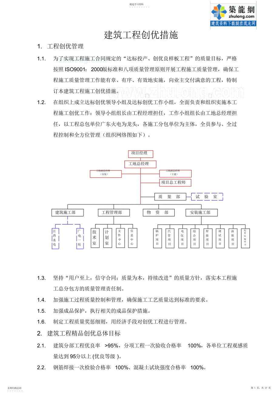 2022年某建筑工程创优措施_第1页