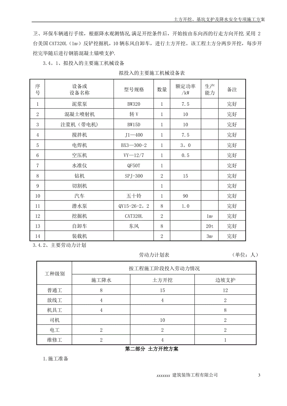 土方开挖深基坑支护及降水安全专项施工方案_第3页