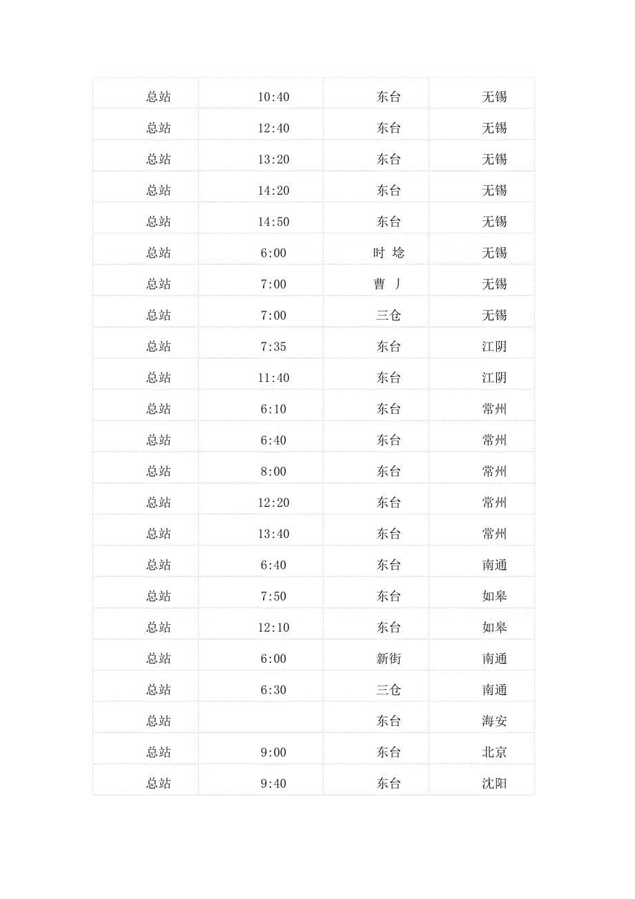 东台汽车时刻表_第5页