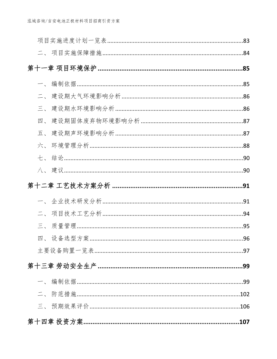 吉安电池正极材料项目招商引资方案_模板_第5页