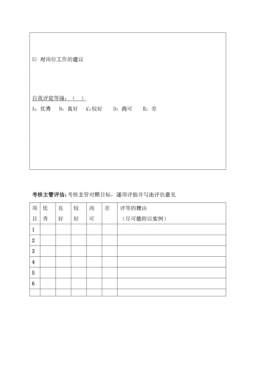 管理人员绩效考核表（DOC 4）_第2页