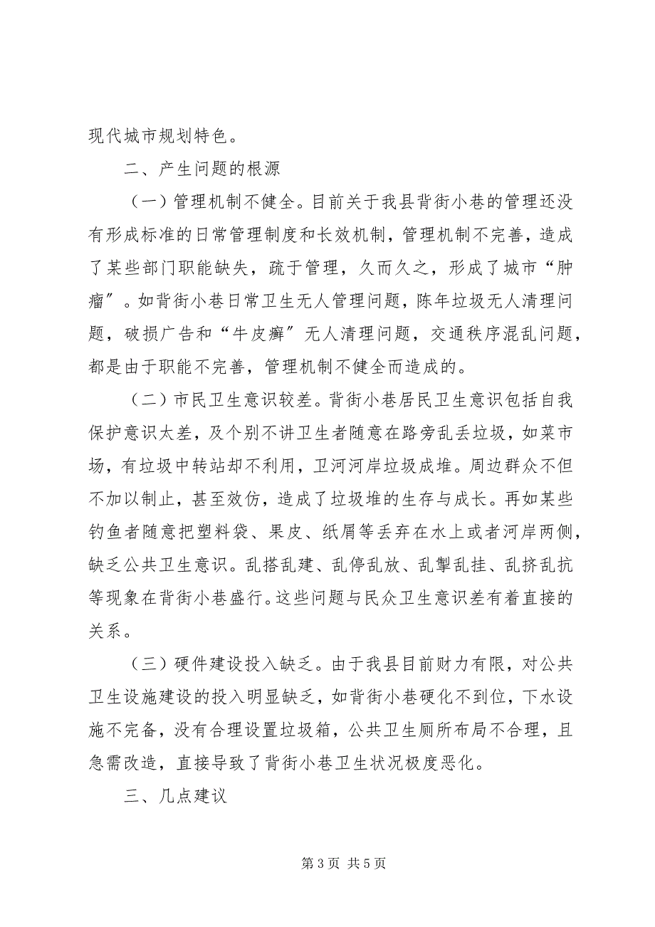 2023年对背街小巷环境卫生状况的调查与思考.docx_第3页