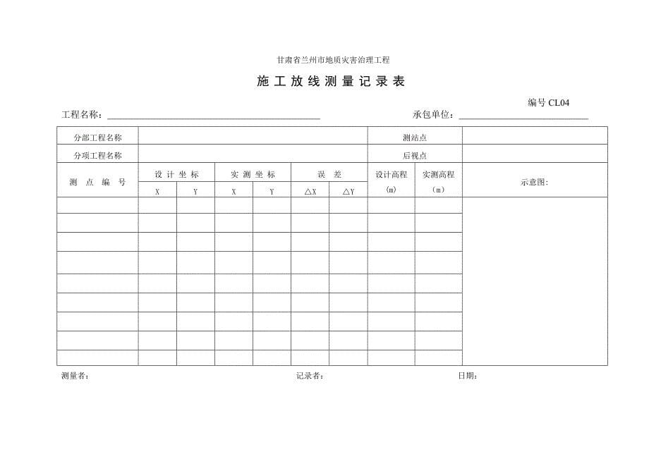 工程测量表格_第5页