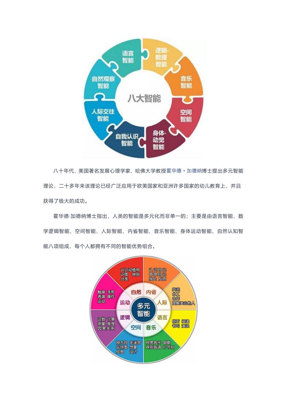 八大智能：语言智能、数学逻辑智能、空间智能、人际智能、内省智能、音乐智能、身体运动智能、自然认知智能.doc_第2页