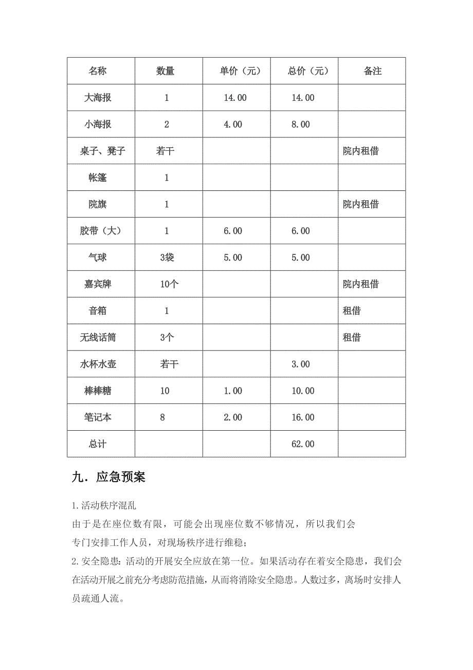 大四经验交流会策划书_第5页