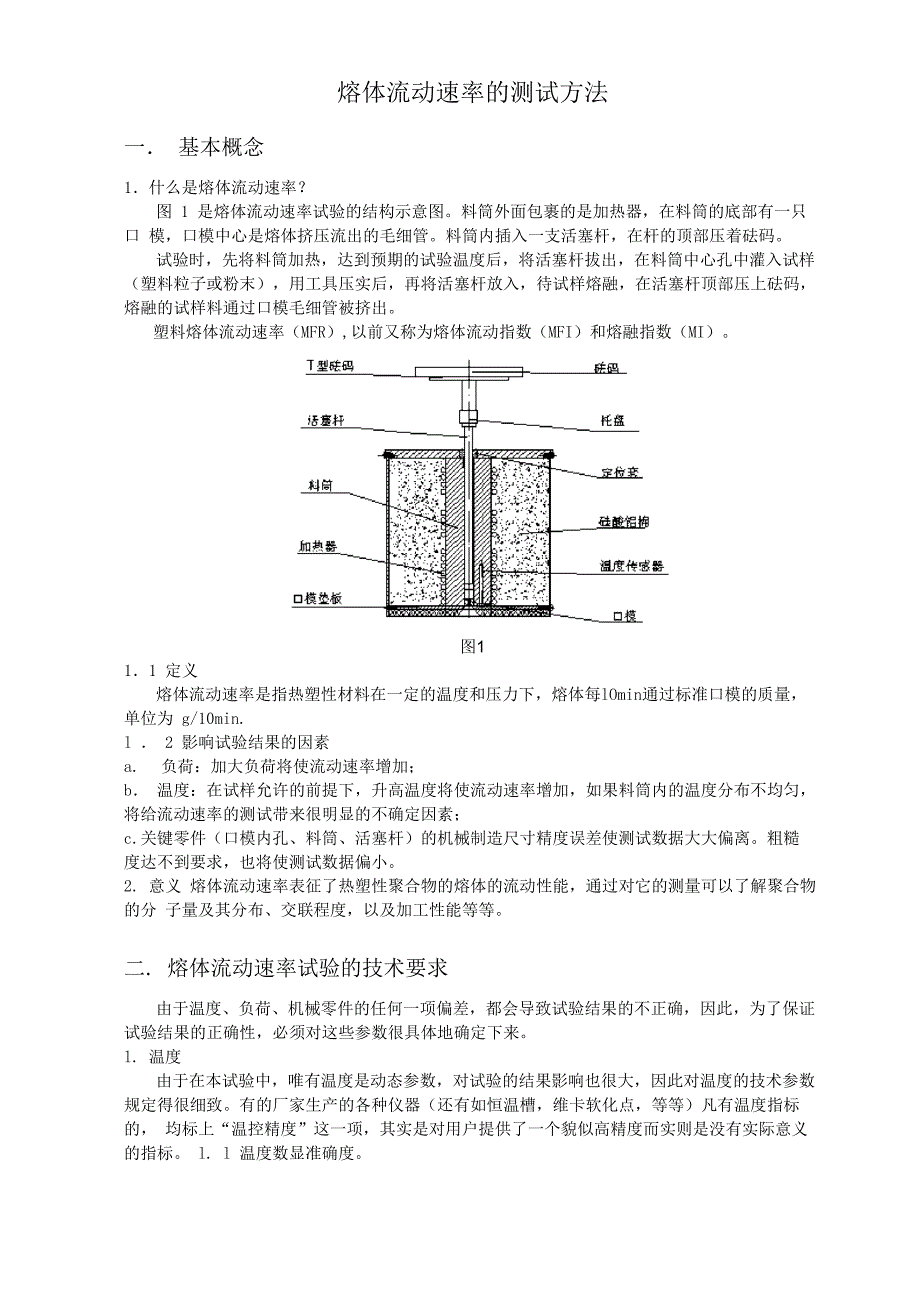 熔体流动速率的测试方法_第1页