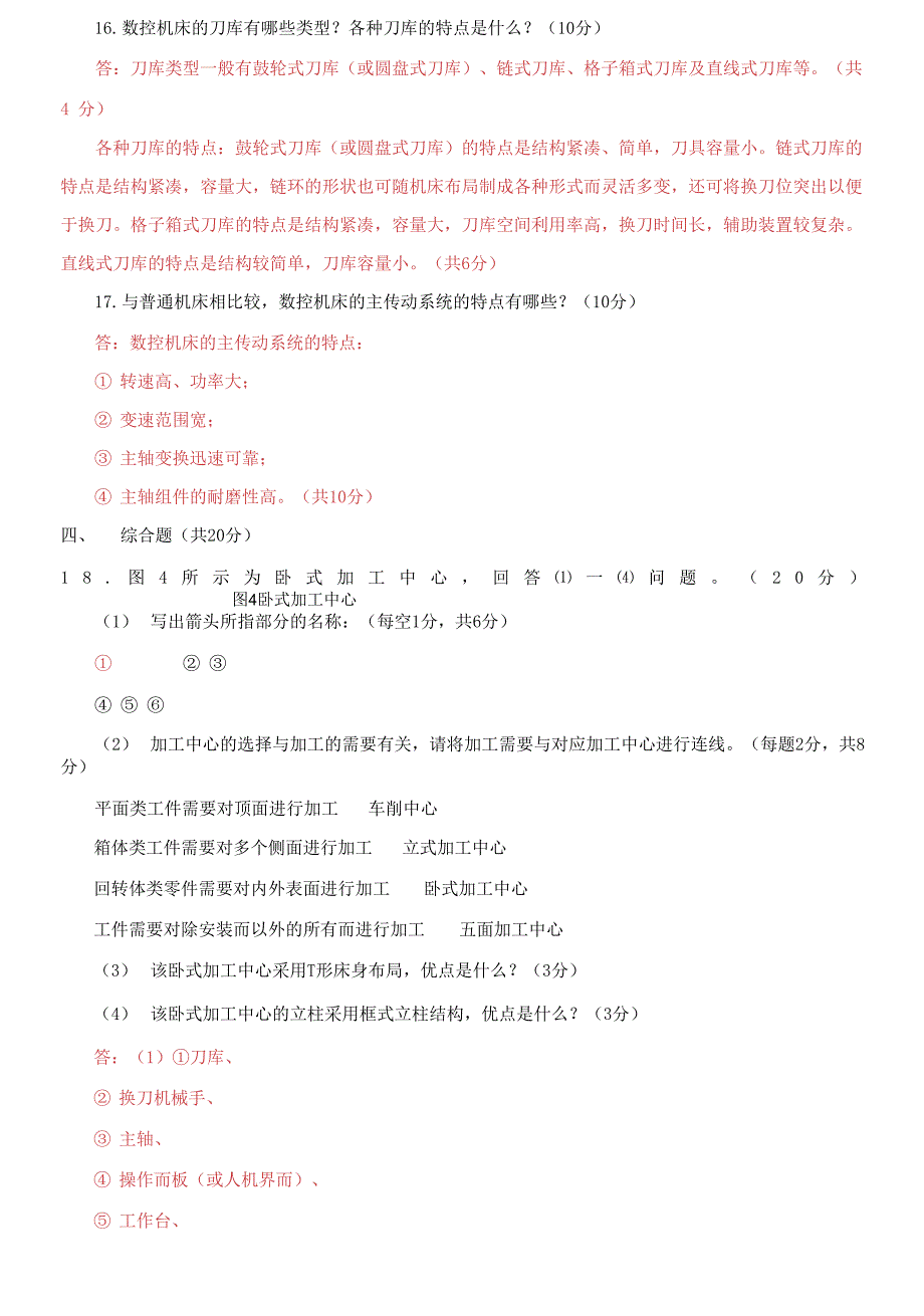 国家开放大学电大专科《数控机床》2024期末试题及答案_第3页