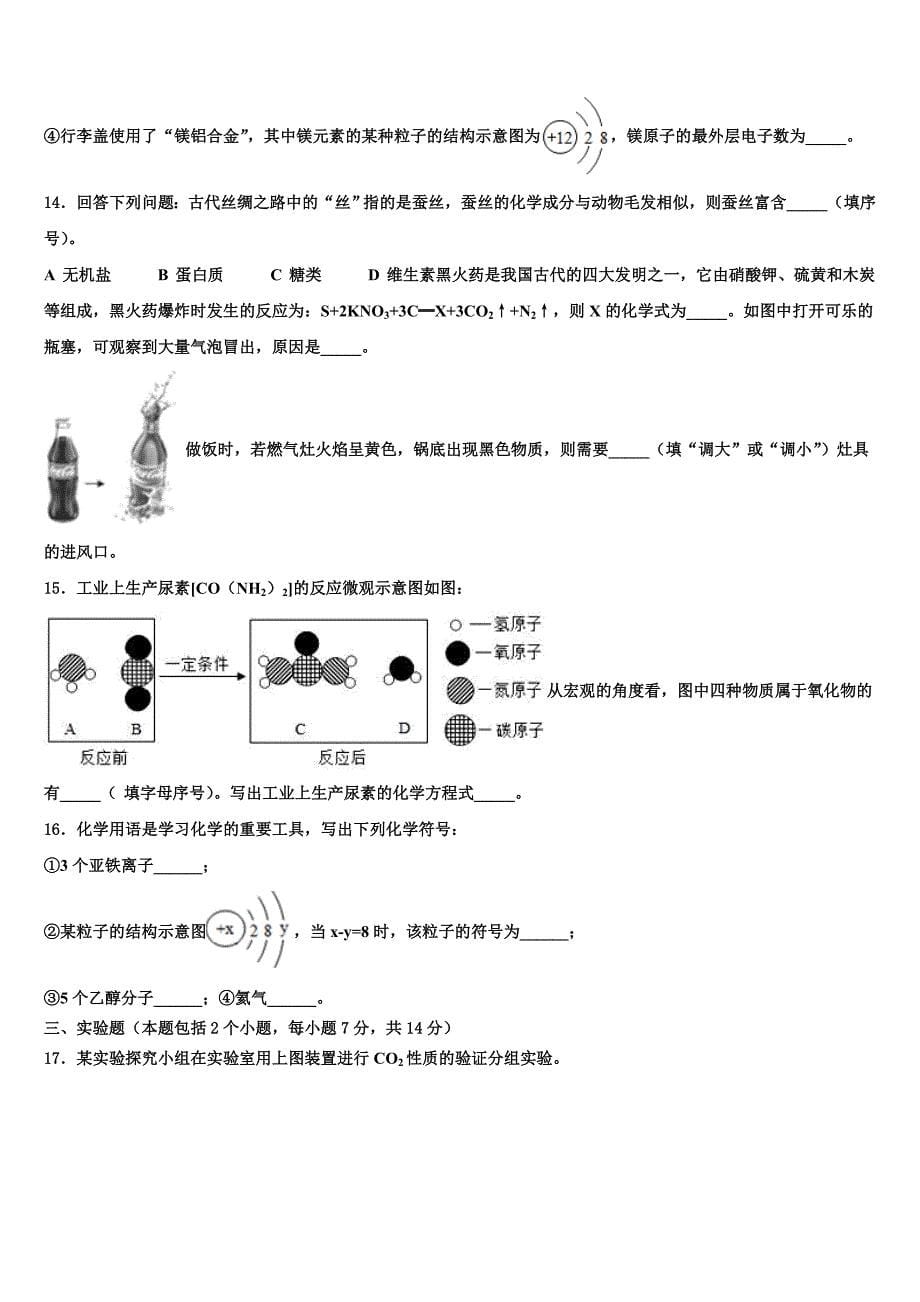 2022-2023学年江苏省东台市第三教育联盟重点名校中考化学猜题卷含解析_第5页