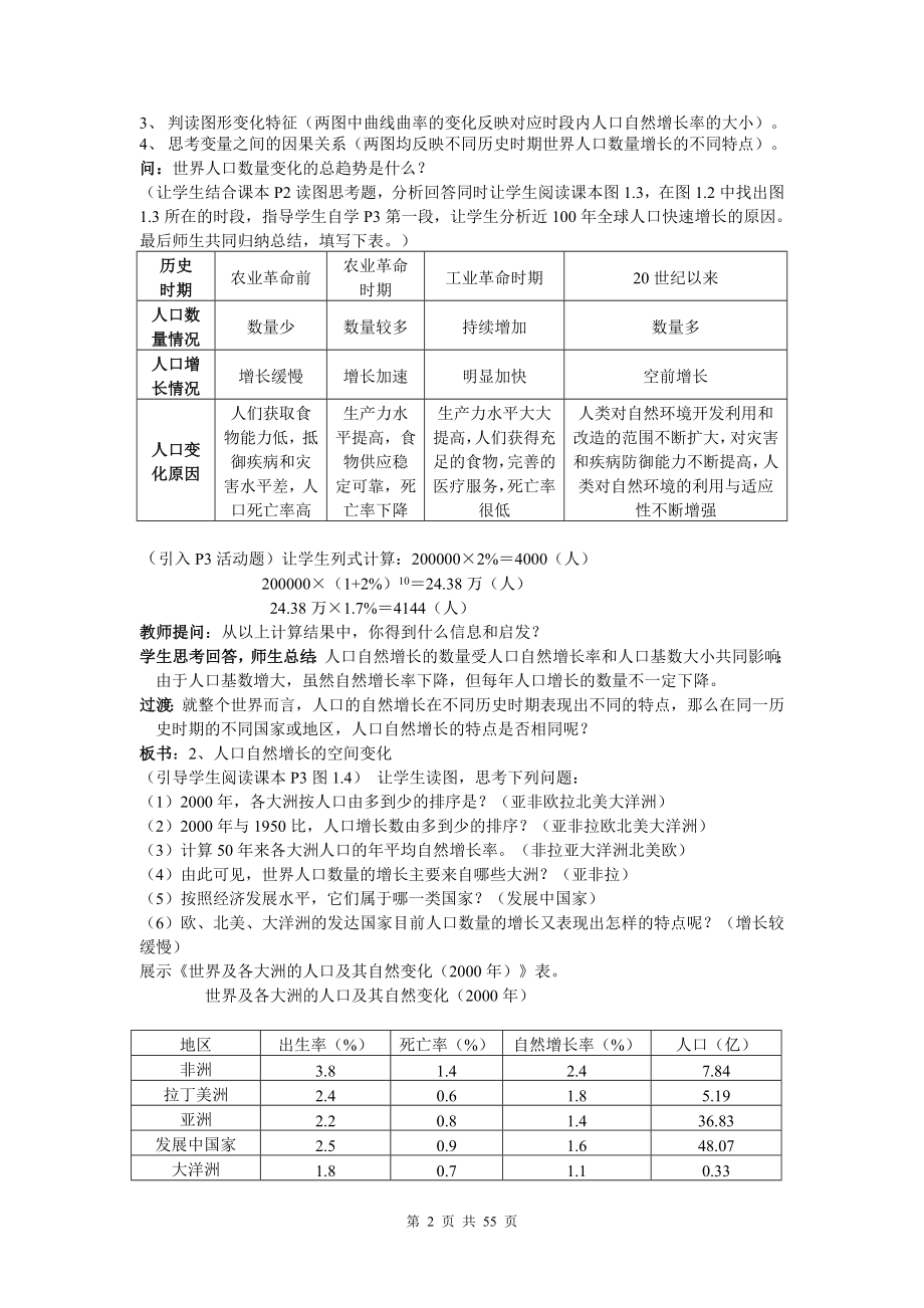 【精品教案】人教版高中地理必修2全册教案_第2页