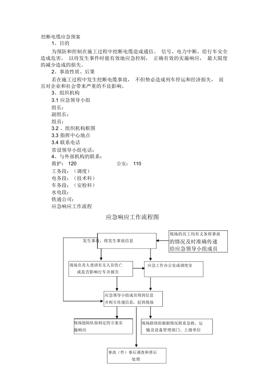 挖断电缆应急预案_第1页