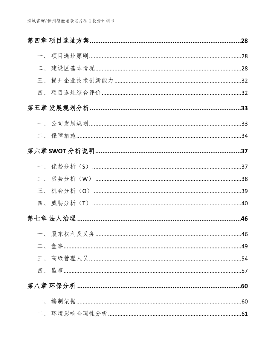 滁州智能电表芯片项目投资计划书_模板范文_第3页