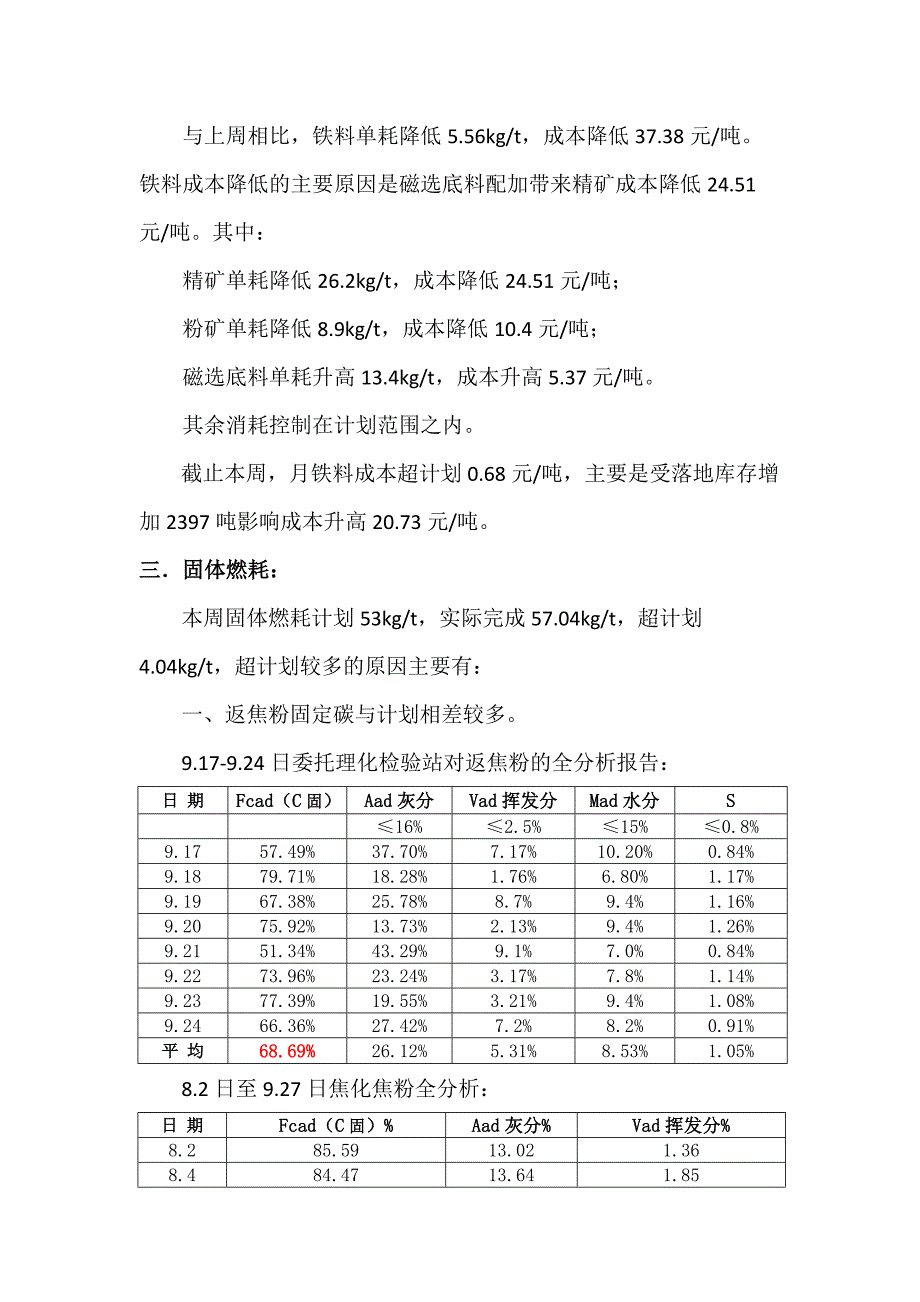 烧结分厂周生产经营分析材料9.22-9.28.doc_第3页