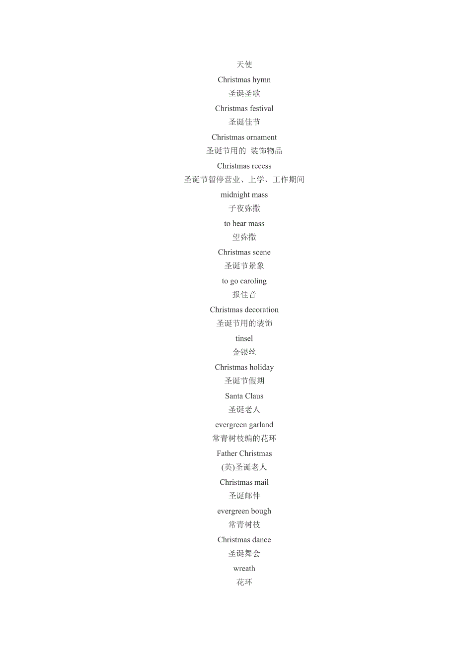 圣诞节英语单词_第3页