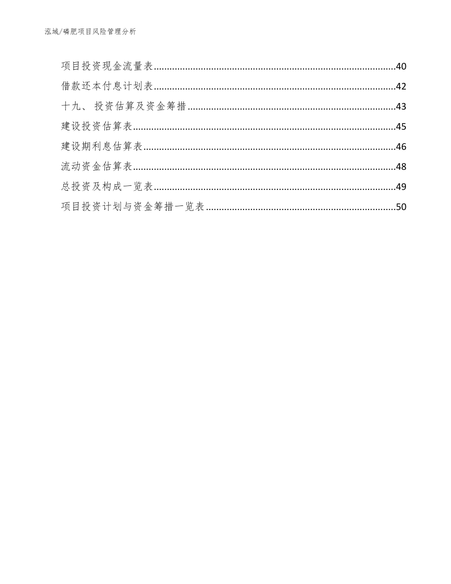 磷肥项目风险管理分析【范文】_第3页