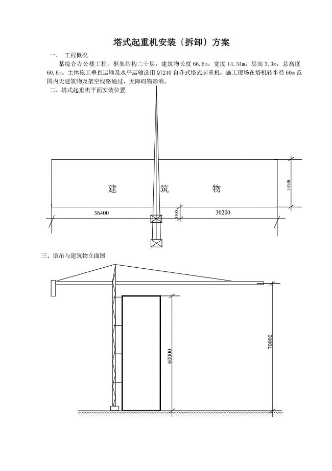 塔式起重机安装（拆卸）方案