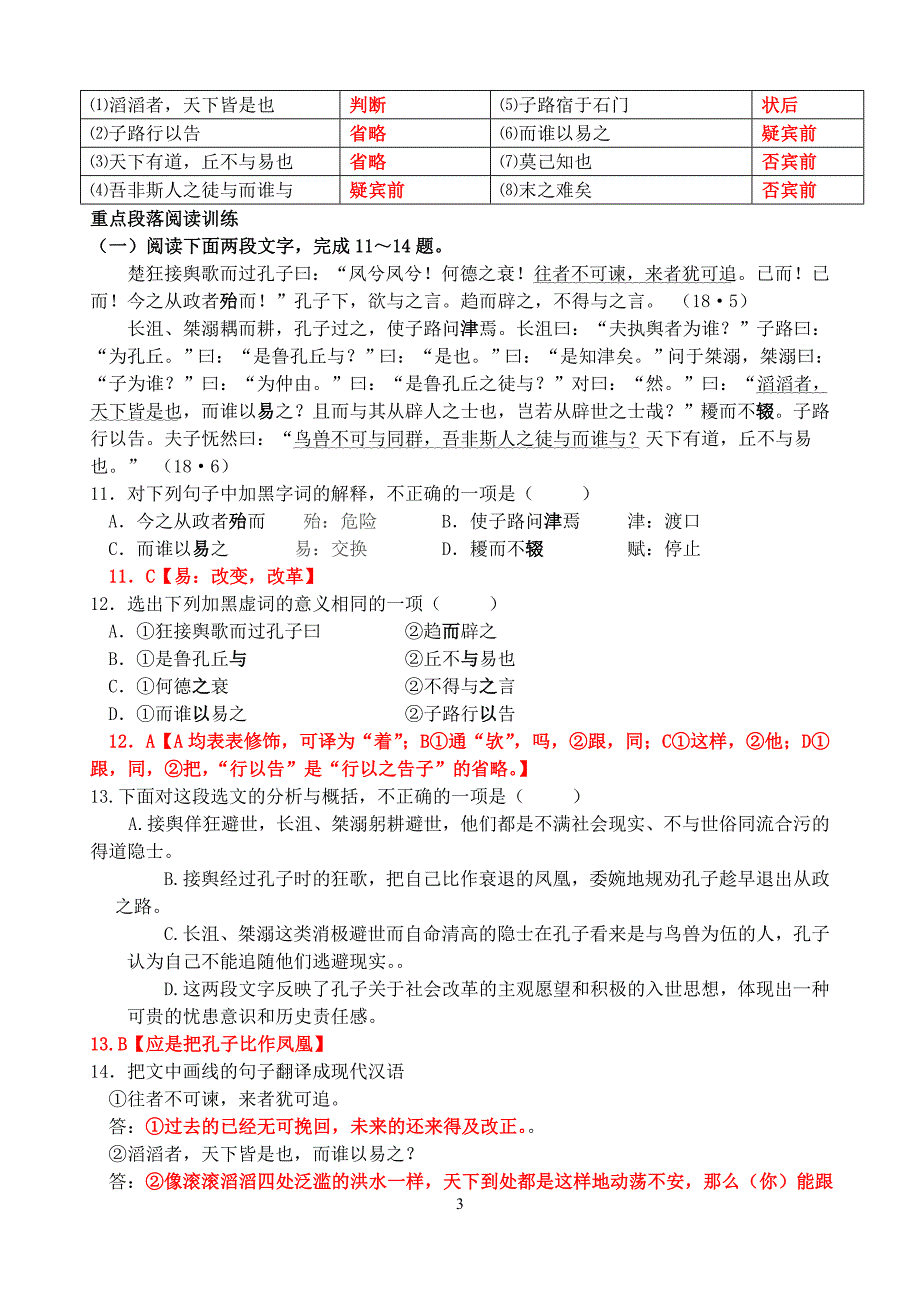 论语选读知识点整理_第3页