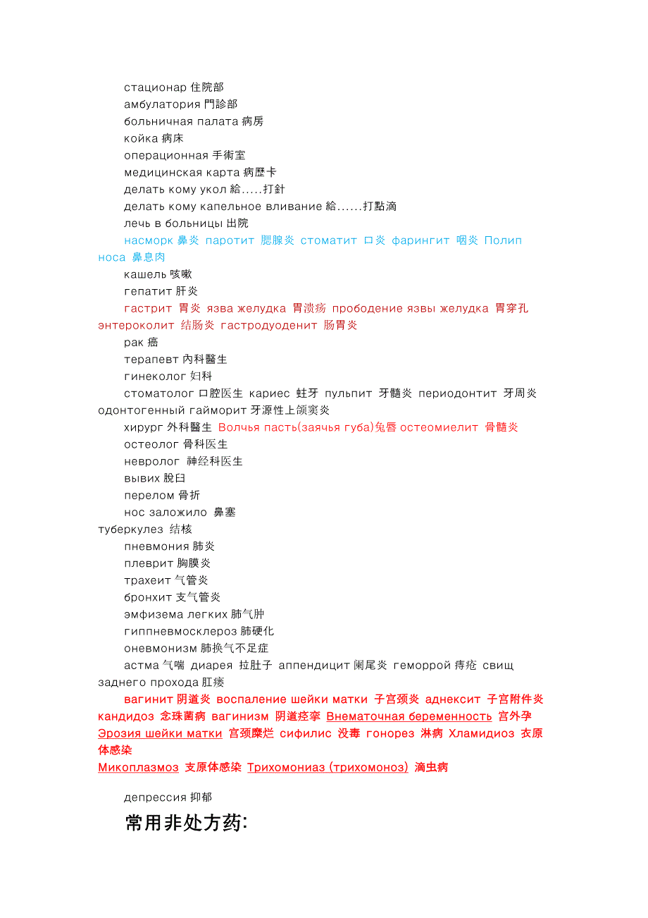 常用俄语看病就医很有用哦.docx_第3页