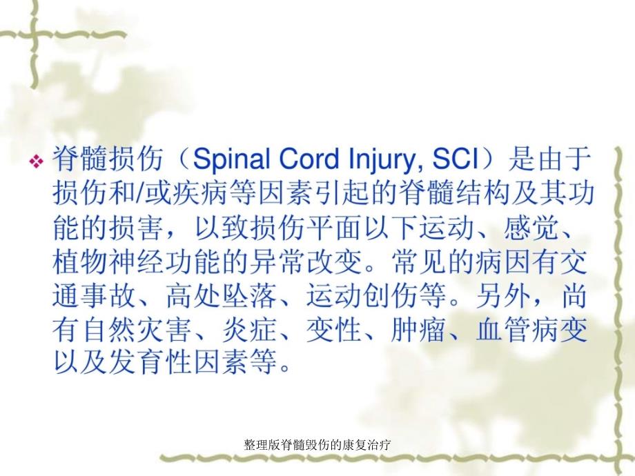 整理版脊髓毁伤的康复治疗课件_第2页