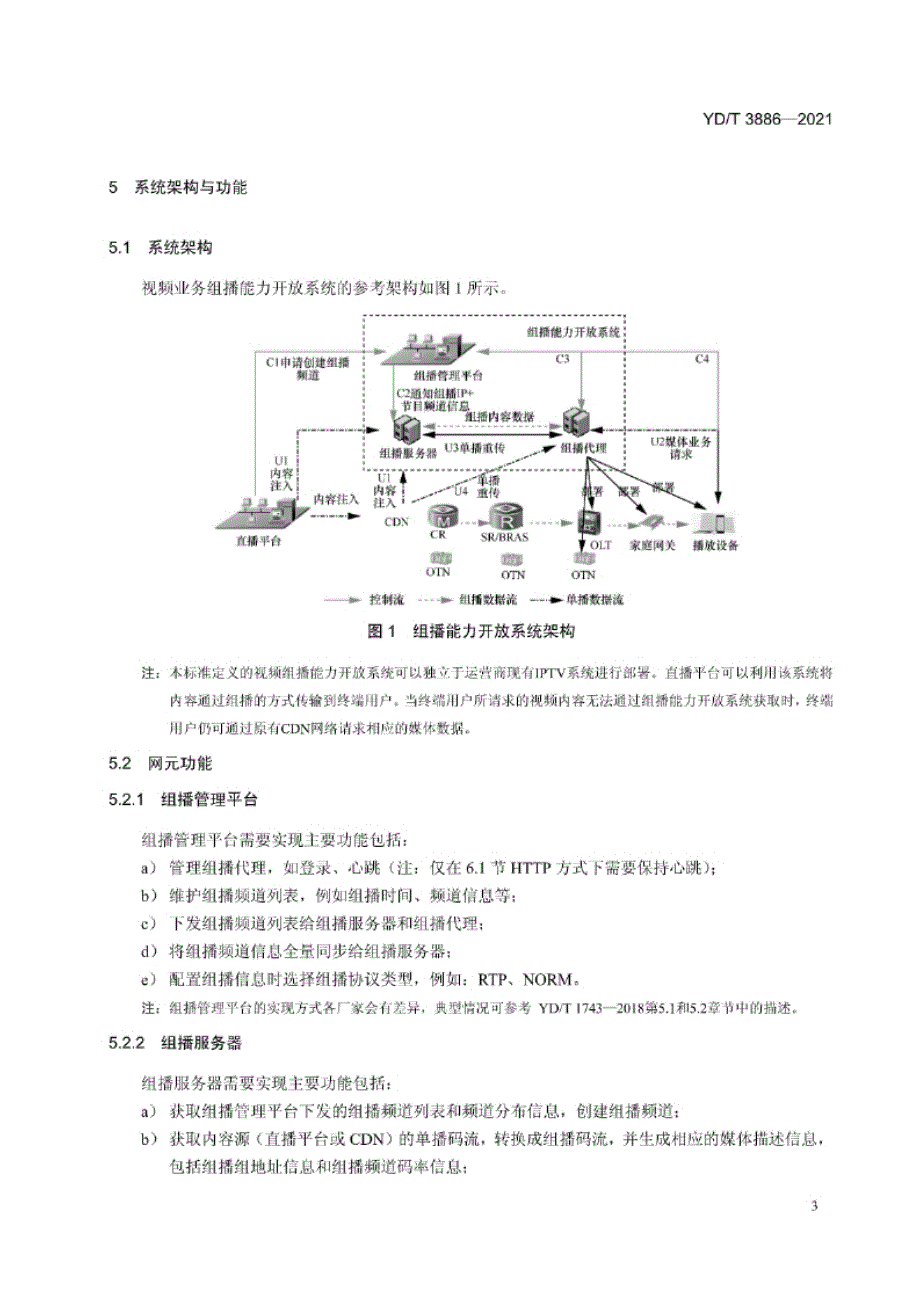 YD_T 3886-2021 视频业务组播能力开放技术要求 系统架构.docx_第4页