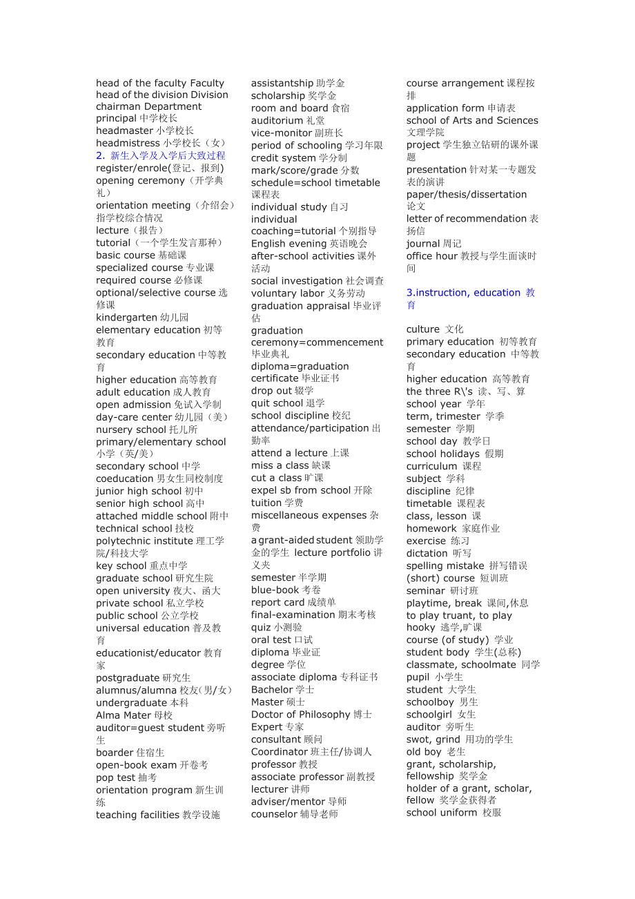 英语分类词汇大全_第4页