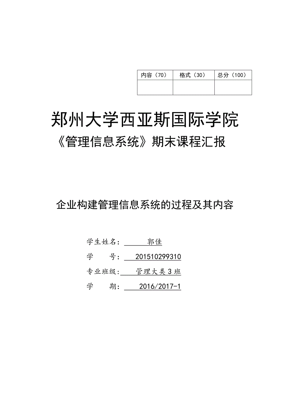 MIS课程论文--企业构建管理信息系统的过程及其内容.docx_第1页