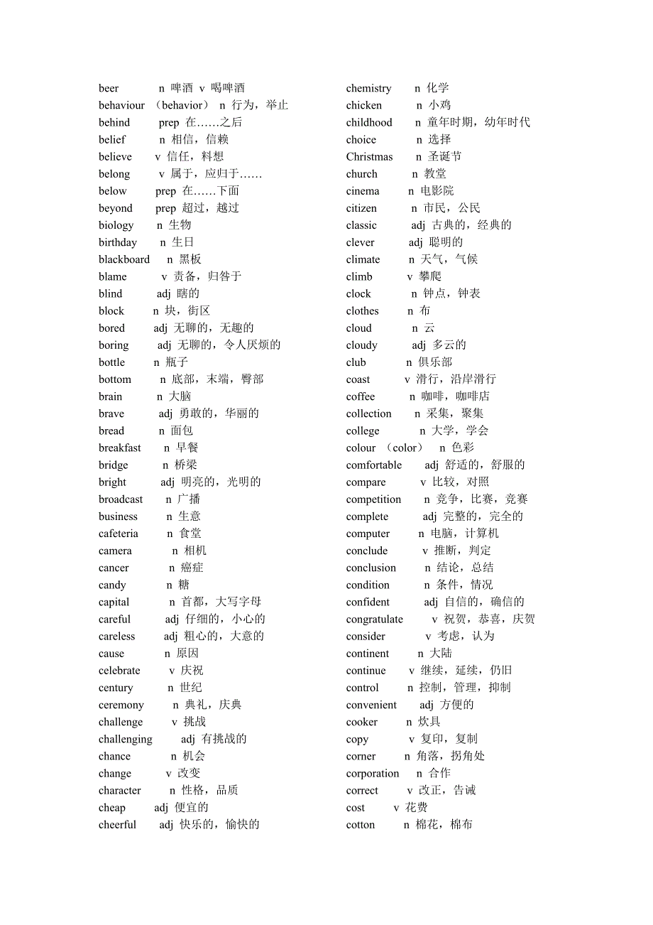 高中常用单词900词_第2页