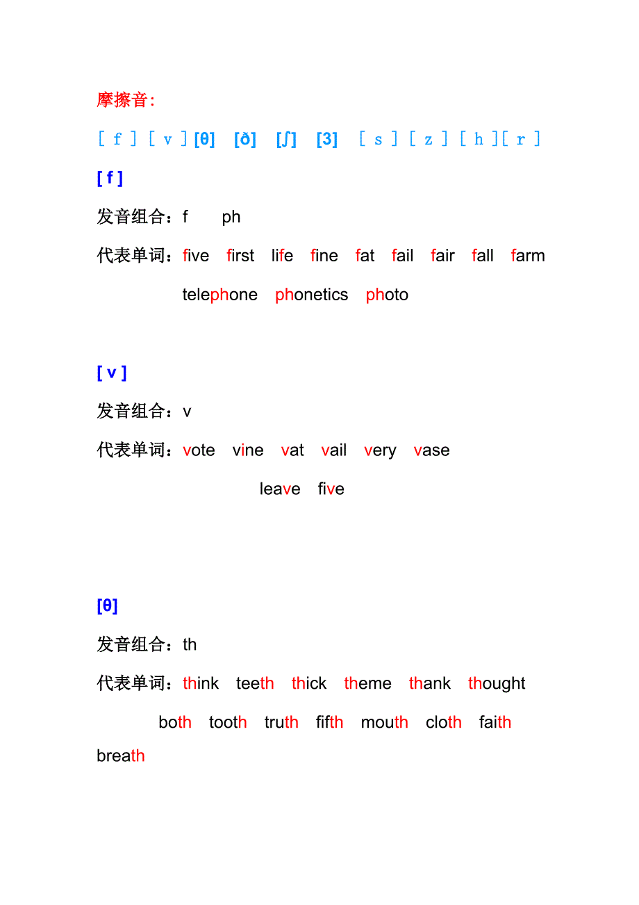 摩擦音及口语练习.doc_第1页