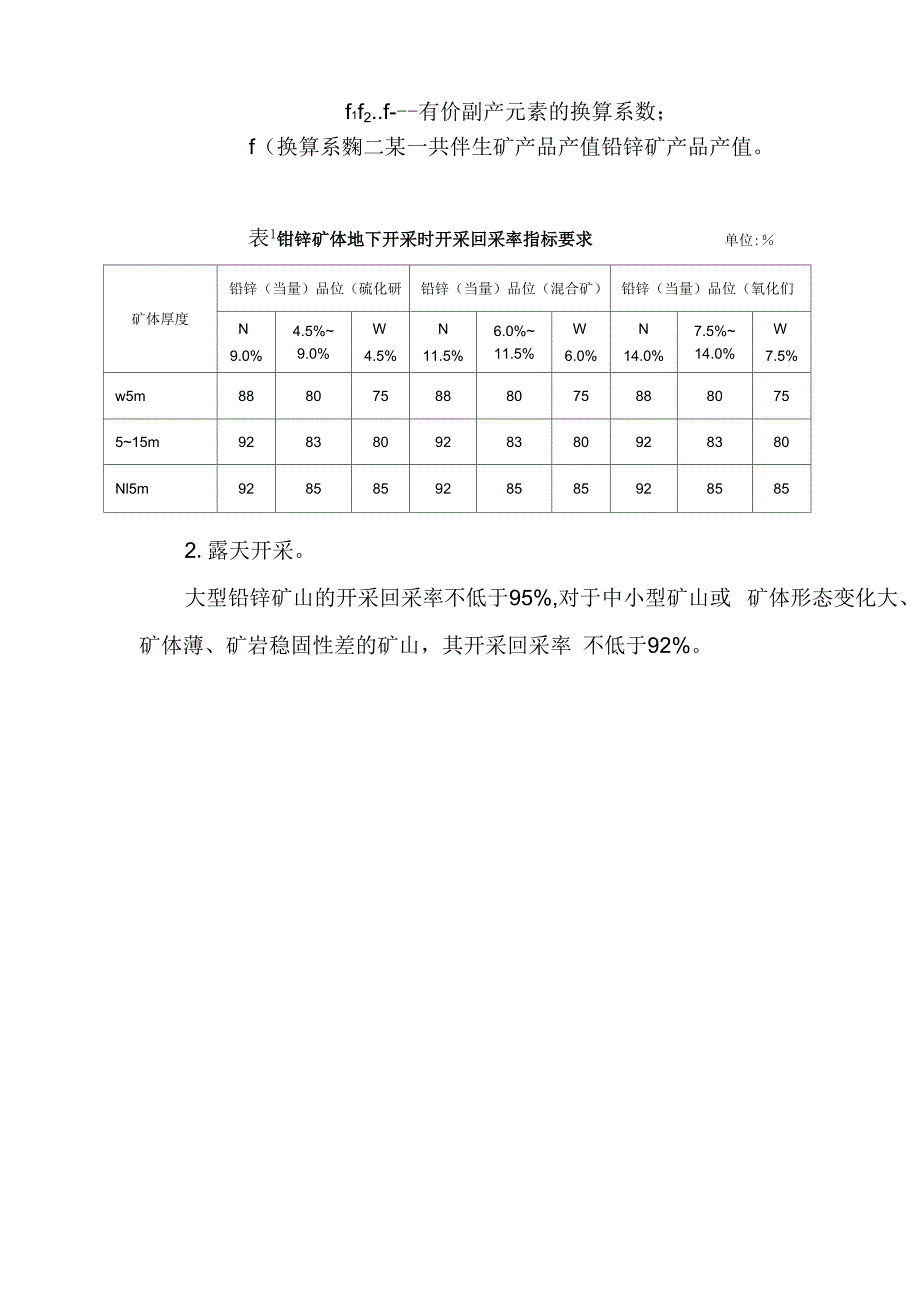 铅矿产资源合理开发利用三率最低指标要求_第2页