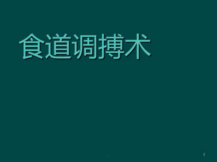 食道调搏术精美PPT课件_第1页