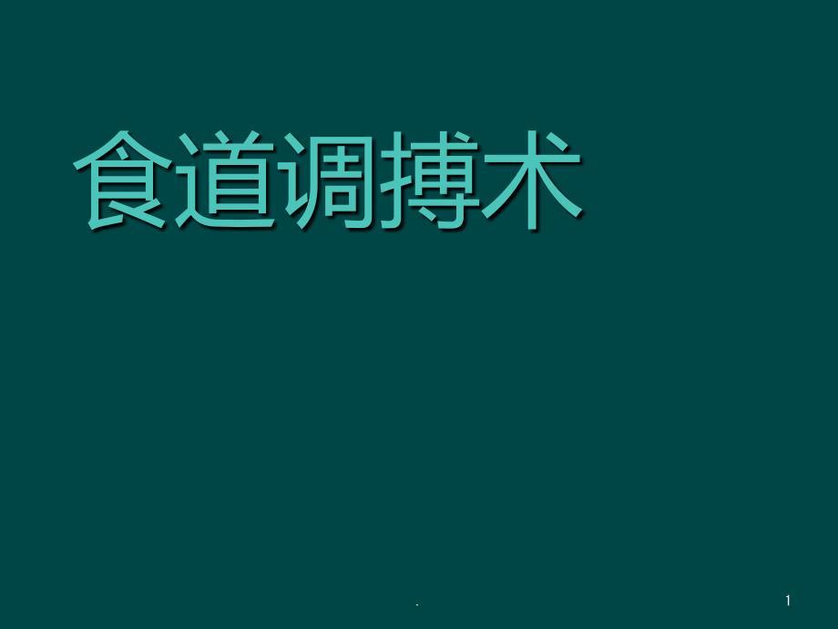 食道调搏术精美PPT课件