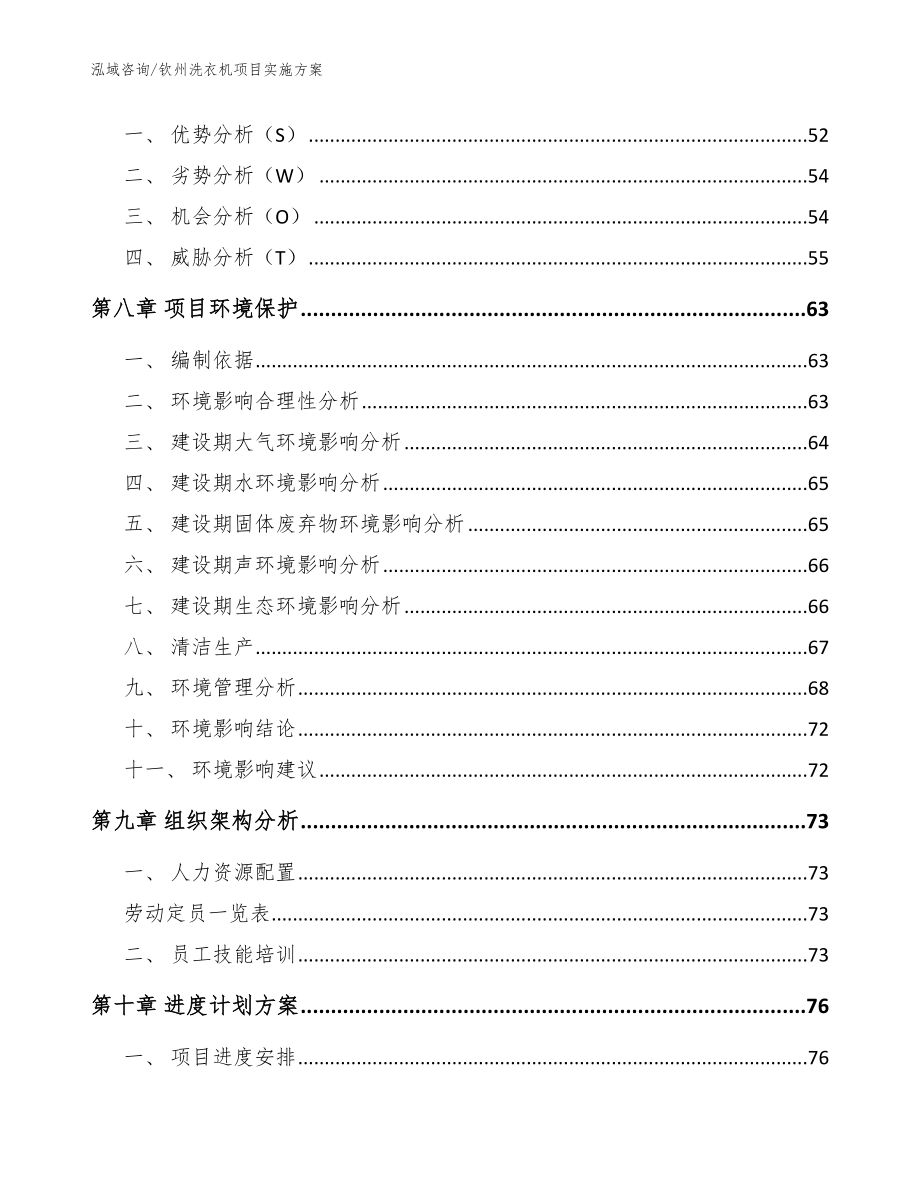 钦州洗衣机项目实施方案模板_第4页