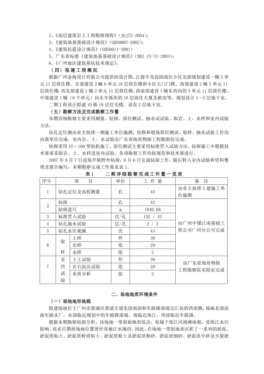 江源半岛花园商住小区(二期)勘察报告_第2页