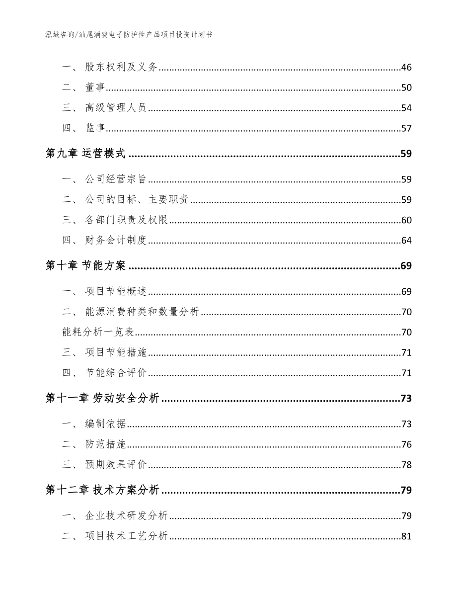 汕尾消费电子防护性产品项目投资计划书（模板）_第3页