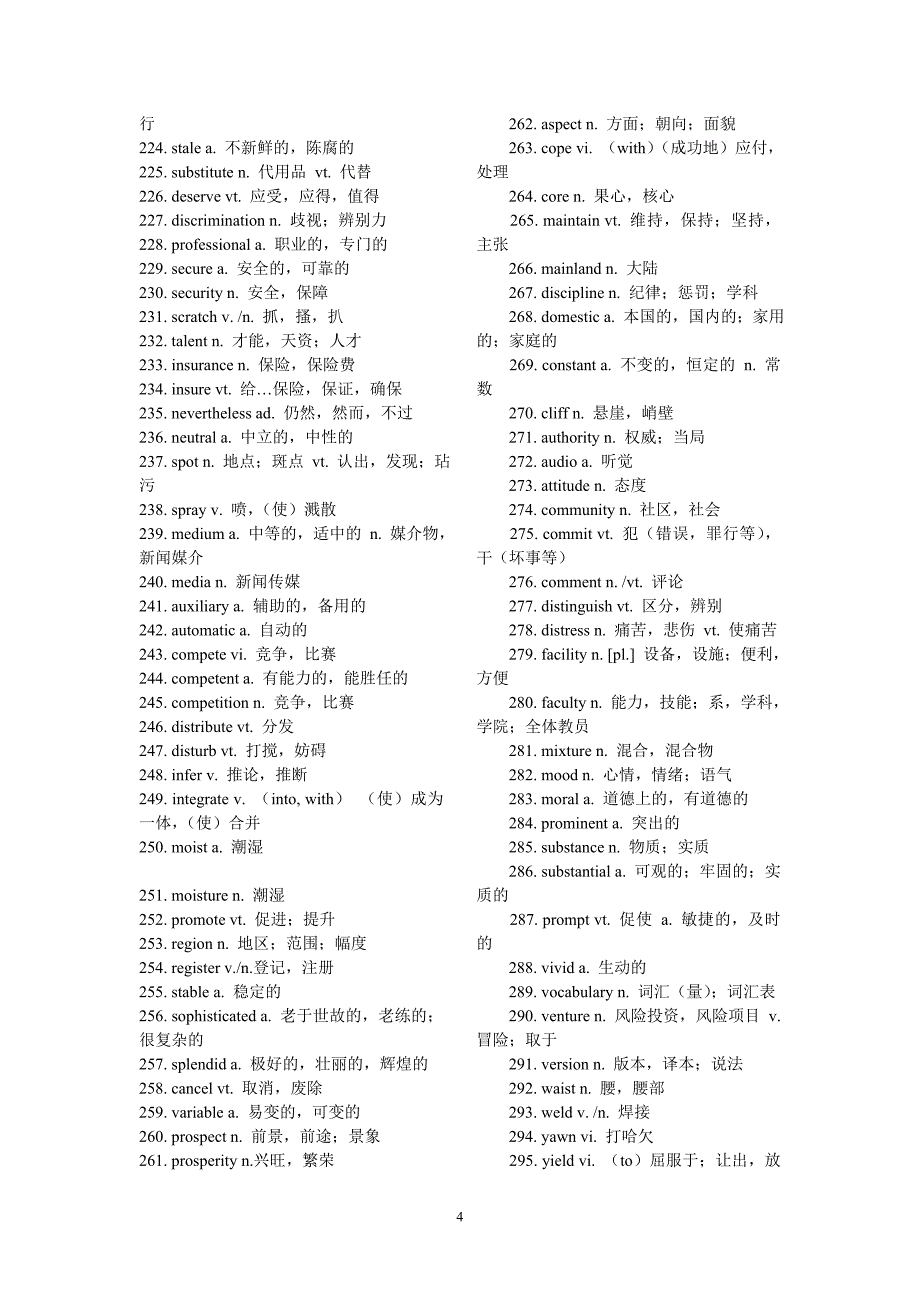 最新版英语四级700核心词汇.doc_第4页