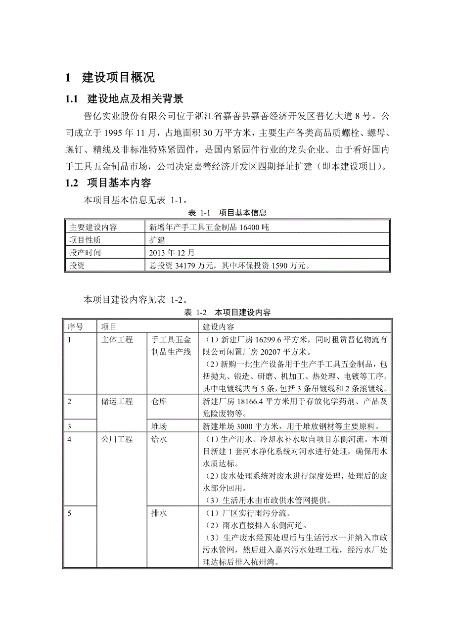 晋亿实业股份有限公司新增年产手工具五金制品16400吨扩建项目.doc_第2页