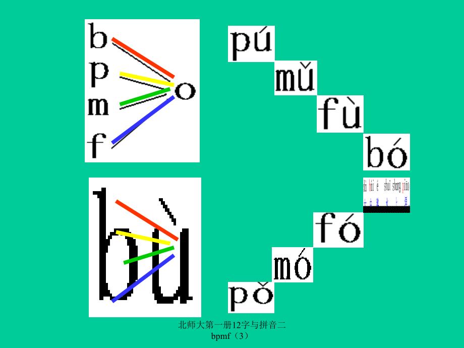 北师大第一册12字与拼音二bpmf3课件_第4页