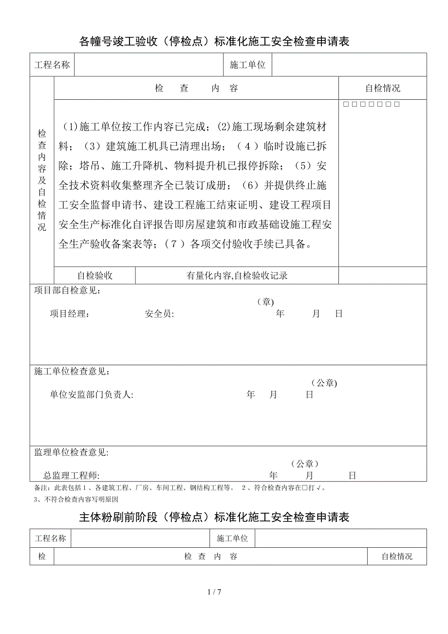 2018版停检点检查验收申请表_第1页