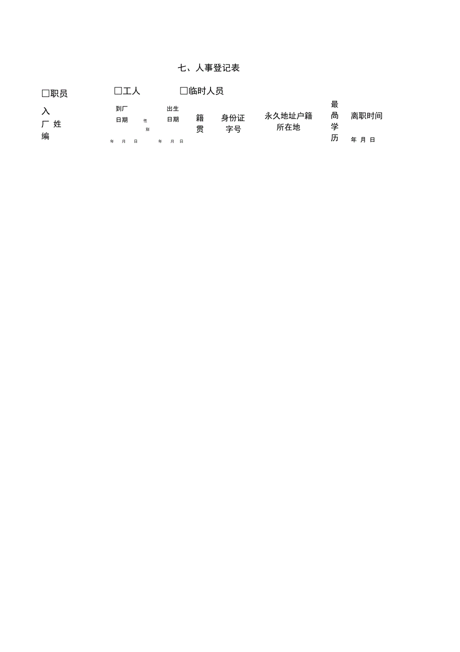 企业常用管理表格汇编169_第2页