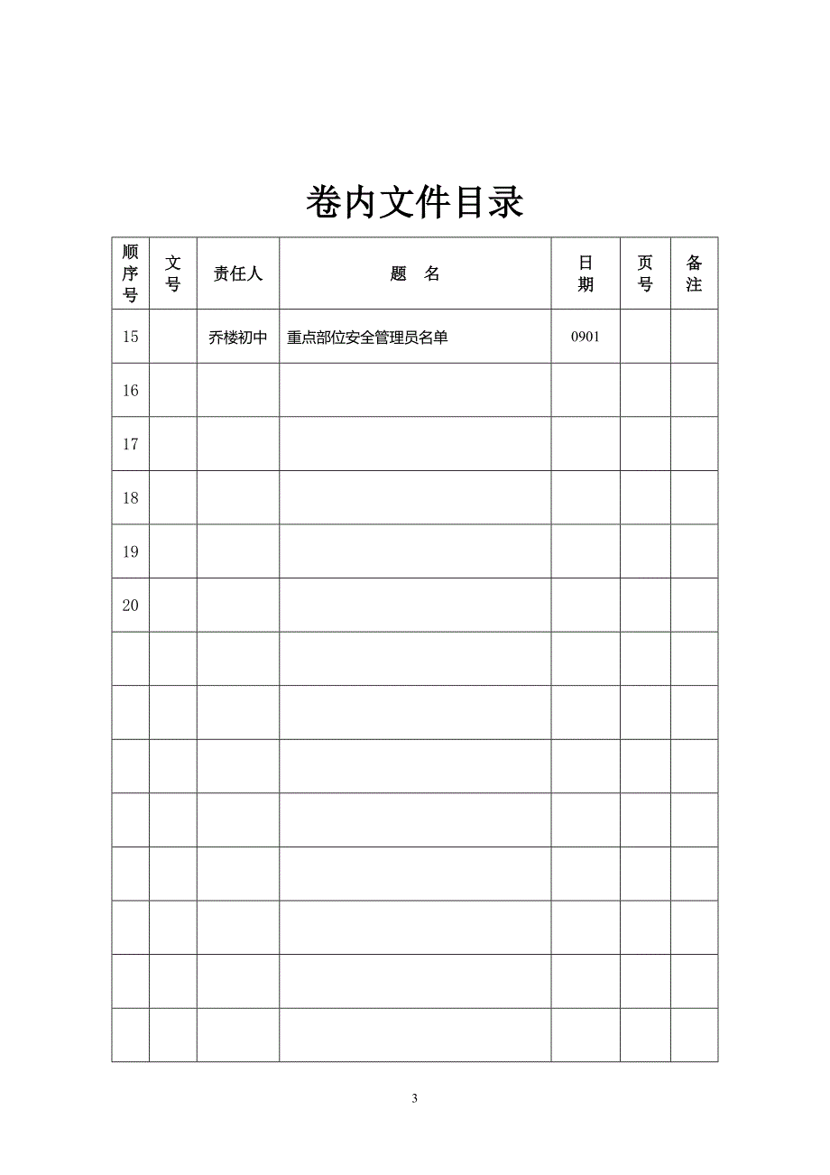 初级中学安全工作组织机构及分工_第3页