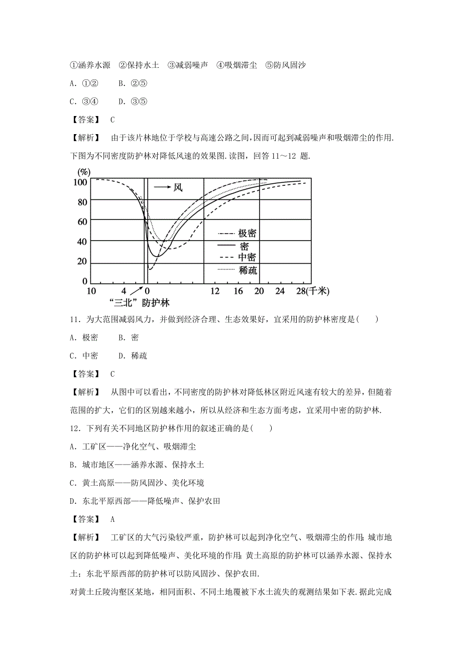 必修三同步练习：2.2《森林的开发和保护——以亚马孙热带雨林为例》3-word版含答案.doc_第4页