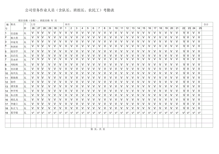 劳务队考勤表资料_第3页