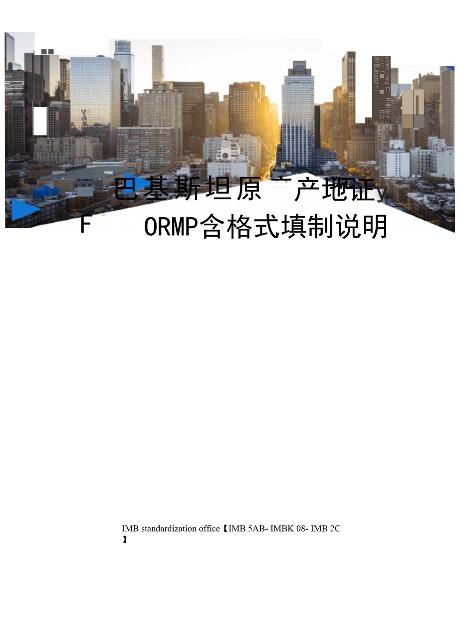 巴基斯坦原产地证P含格式填制说明_第1页