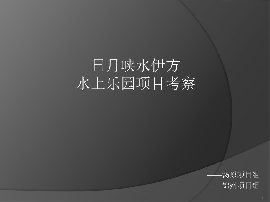 水上乐园项目考察报告课件_第1页