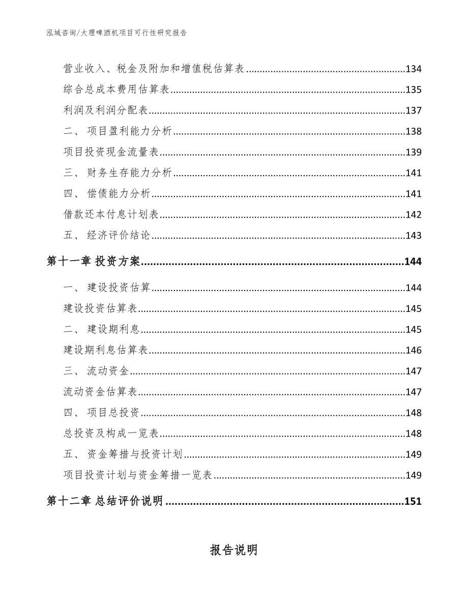 大理啤酒机项目可行性研究报告【模板参考】_第5页