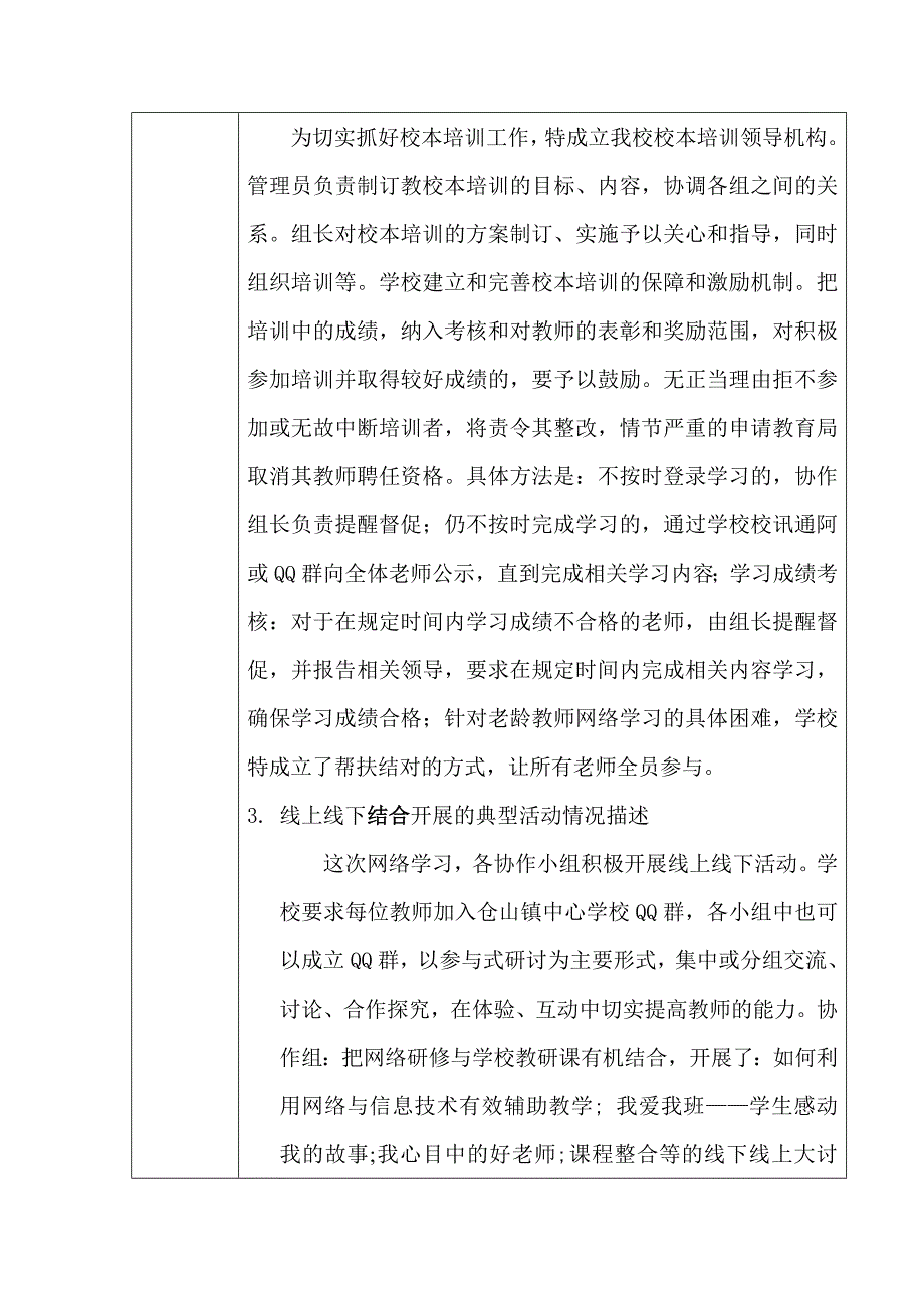 2013网络培训仓山中心学校优秀学校信息上报_第2页