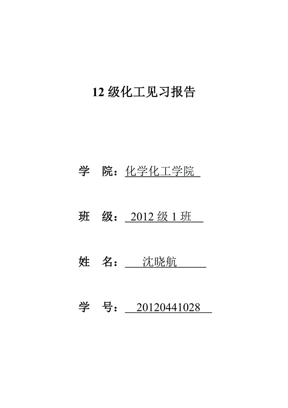 川化见习报告_第1页