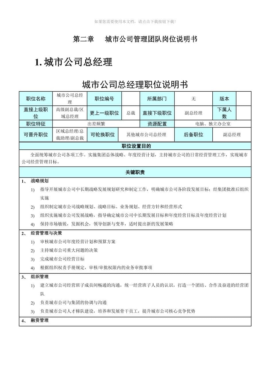 公司组织管理手册Word版_第5页